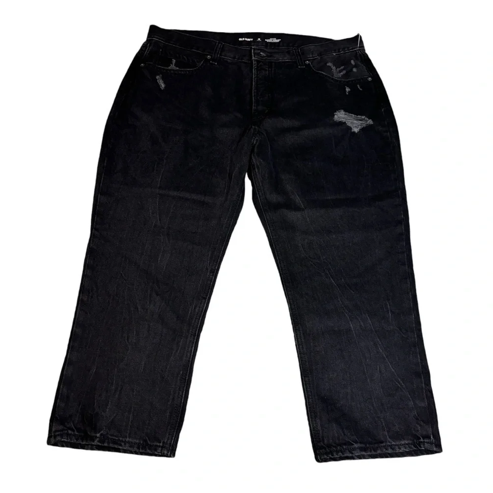 Old Navy High Rise Slouchy Straight In Black | Sz 16P
